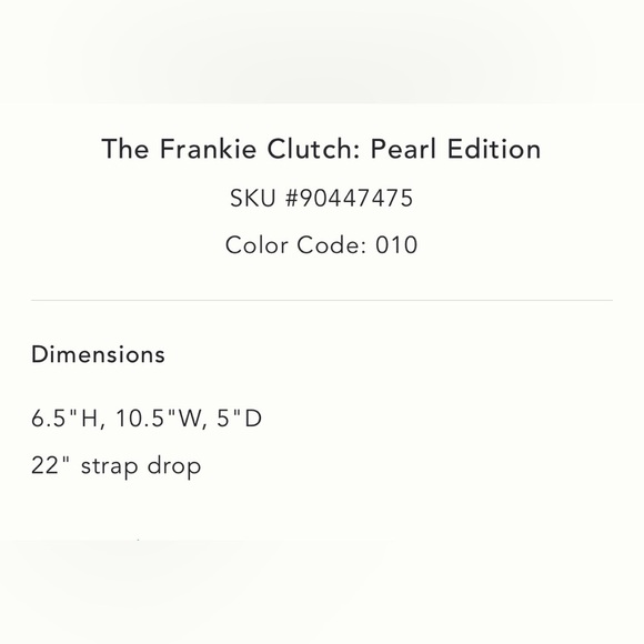 Anthropologie The Frankie Clutch: Pearl Edition NWT - Picture 6 of 17